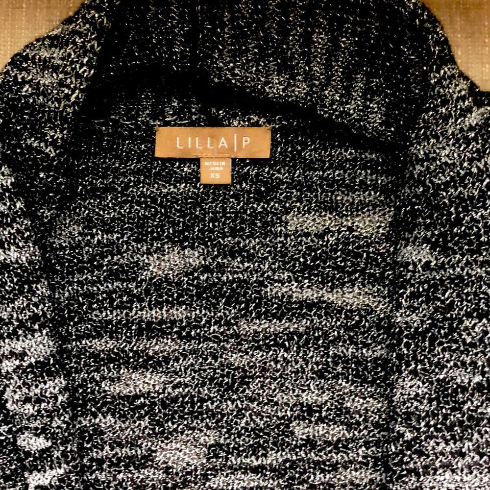 Lilla P size xs jacket black with silver stitching
